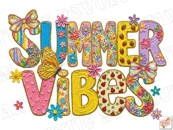 Evaluating Brushstroke Summer PNG and Summer Vibes Graphics for Creative Projects