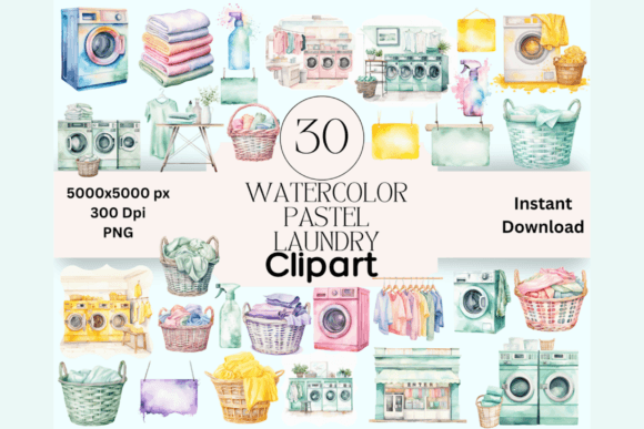 Evaluating Pastel Laundry Clipart PNG for Digital and Print Projects