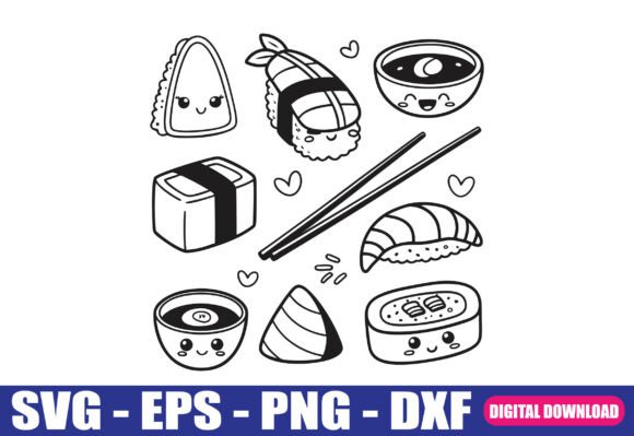 Evaluating the Cute Kawaii Sushi and Chopsticks SVG for Modern Digital Crafting