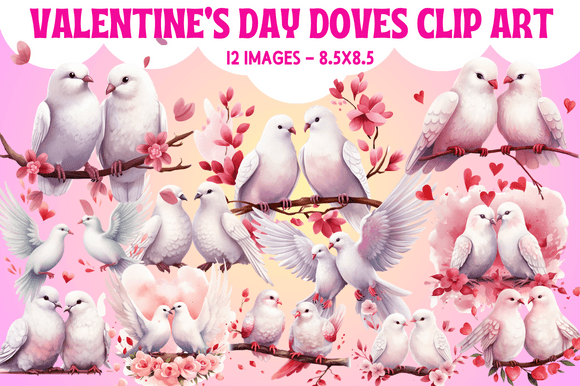 Evaluating Valentine's Day Doves Clip Art for Creative Projects