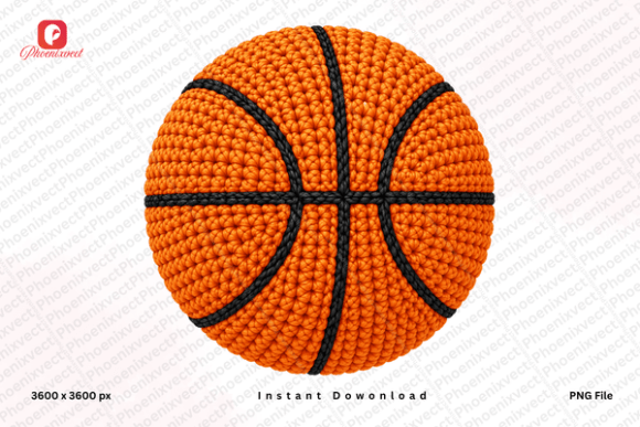 Faux Yarn Crochet Basketball PNG: Strategic Visual Assets for Modern Branding