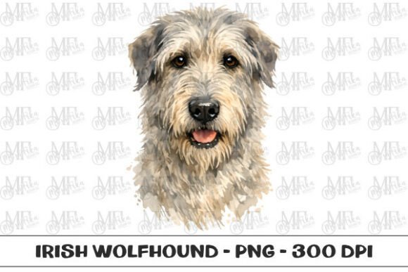 Irish Wolfhound Watercolor Portrait PNG: A Versatile Asset for Creators and Dog Lovers