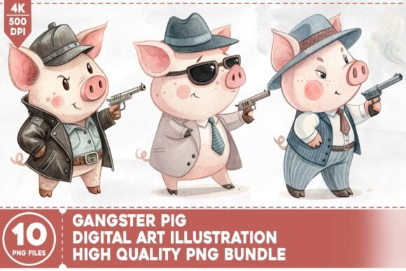 Maximizing Your Creative Projects with the Gangster Pig PNG Bundle