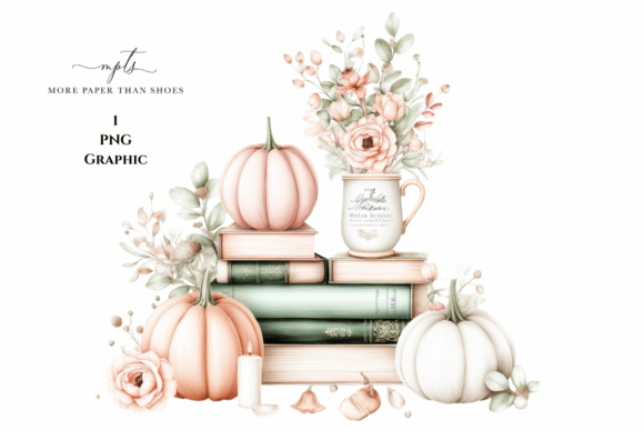 Shabby Chic Books Stacked with Flowers: A Guide to Vintage Autumn Decor