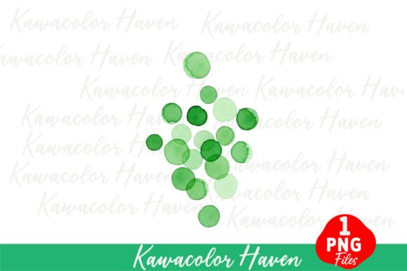 Strategic Design: Leveraging Watercolor Green Circles Artistic Patterns for Brand Cohesion