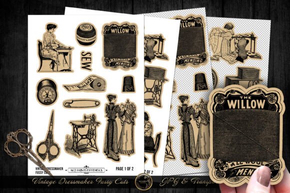 Vintage Dressmaker Fussy Cut Sheets II