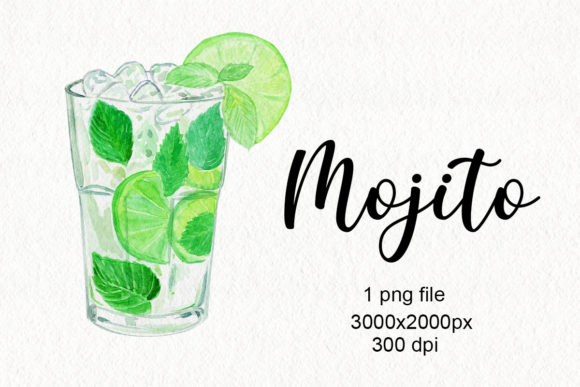 Watercolor Mojito Cocktail: A Guide to Artistic Design Assets